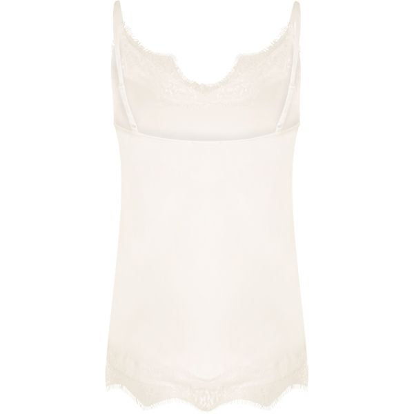 Off- white lace strap top