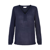 Amber l/s Blouse - Midnight Marine