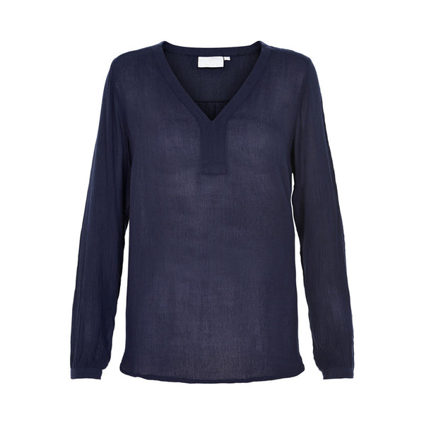 Amber l/s Blouse - Midnight Marine