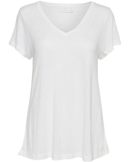 Anna V-neck Tee - Orange maple