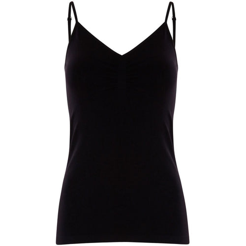 Seamless strap top- black