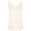 Off- white lace strap top