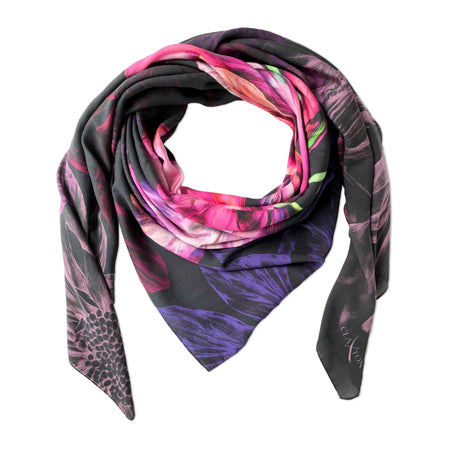 Bauhinia Small Luxury Silk Scarf