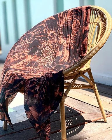 Medinila Antique Gold Oversized Scarf